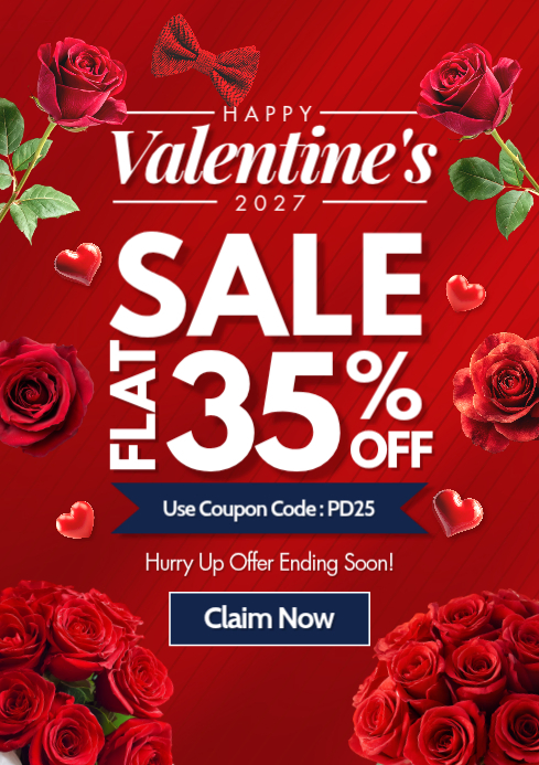 Valentine's Day Sale 2027 Template | PosterMyWall