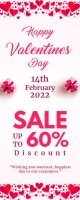Valentine's Day Sale Banner ad Templates Rolbanner 2' × 5'