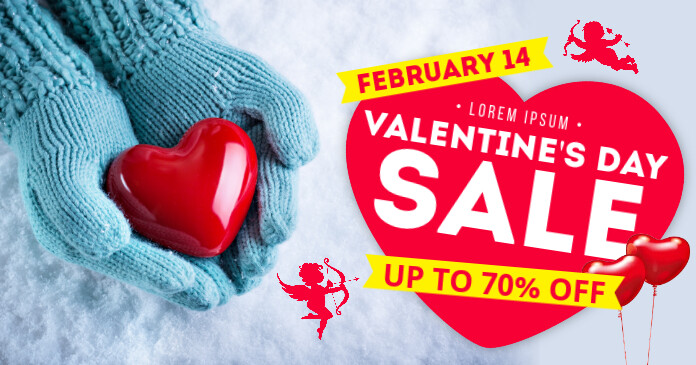VALENTINE'S DAY SALE BANNER Facebook Shared Image template