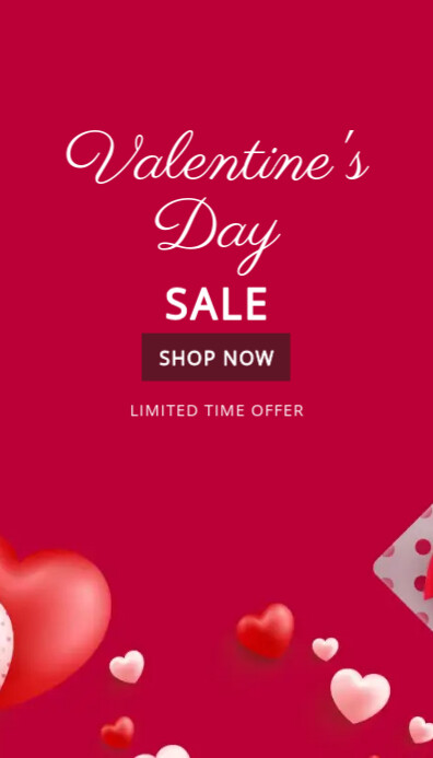 Valentine's Day Sale Business Card Wizytówka template