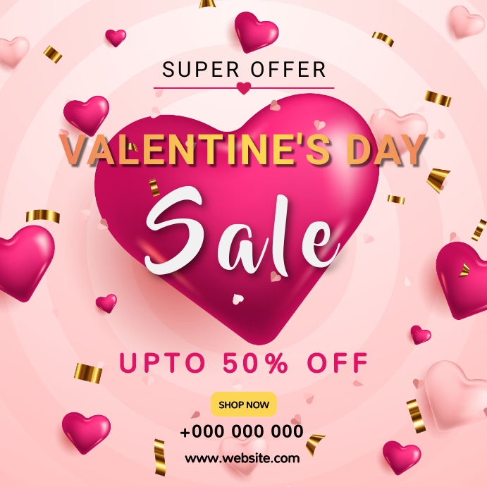 Valentine's day sale Template PosterMyWall