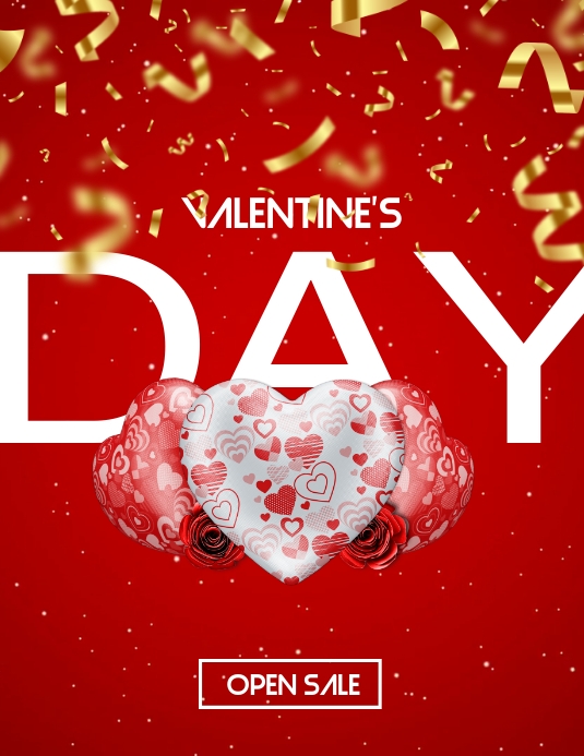 Valentine's day sale Flyer (US Letter) template