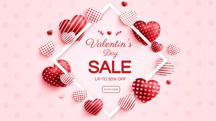 Valentine's Day Sale Twitter Post template