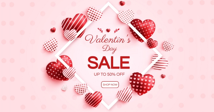 Valentine's Day Sale Reklama na Facebooka template