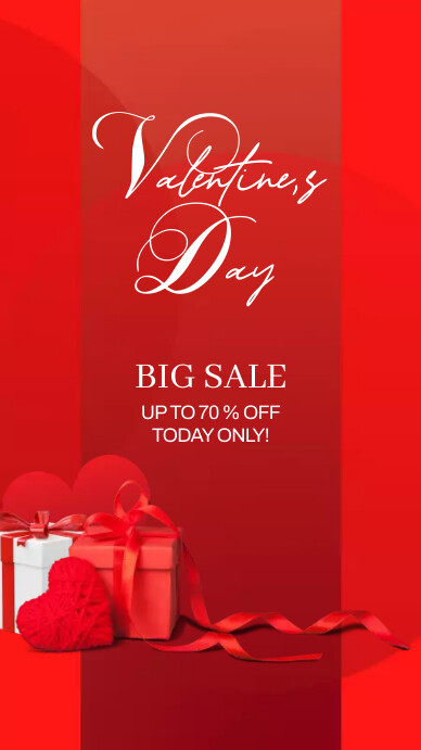 Valentine's Day Sale Digital Display (9:16) template