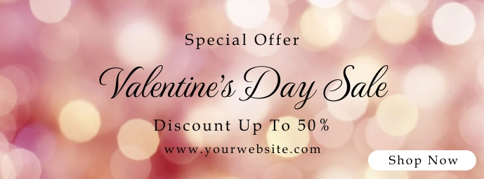 Valentine's Day Sale Facebook Cover template
