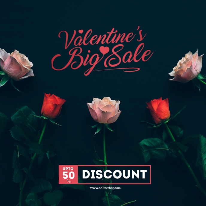 Valentine's Day Sale Instagram Post Album Cover template