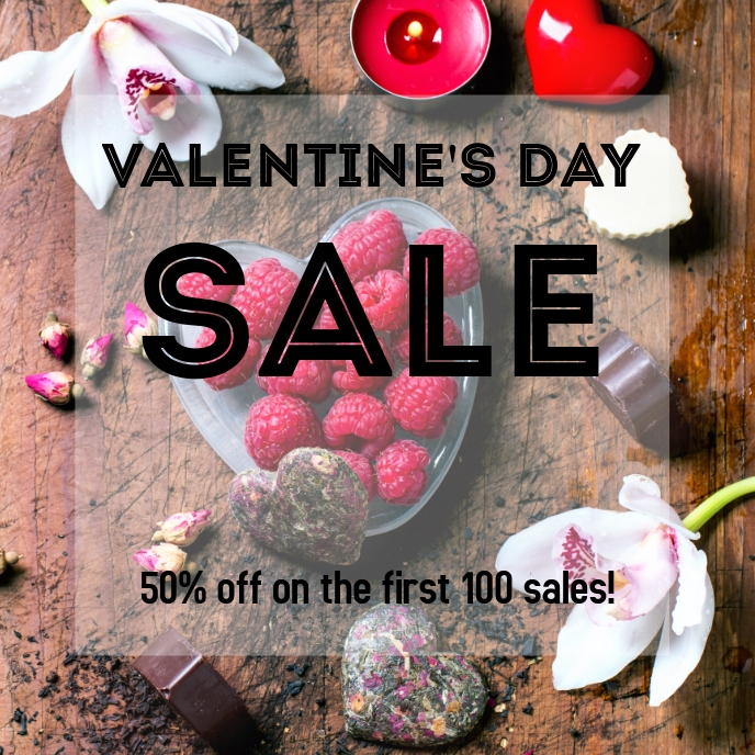 Valentine's Day Sale Post Template PosterMyWall