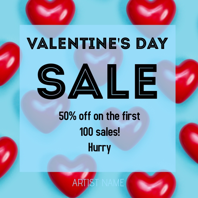 Valentine's Day Sale Post Okładka albumu template