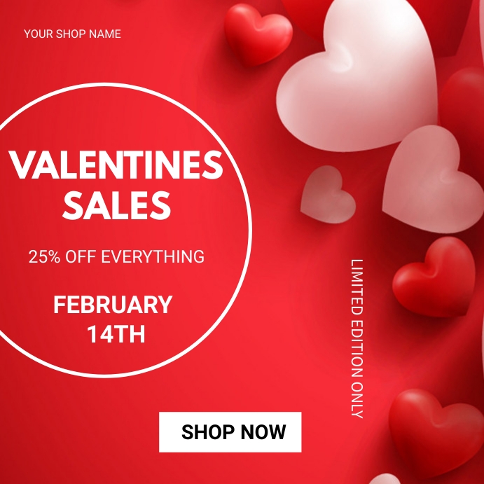 Valentine's day sales Template PosterMyWall