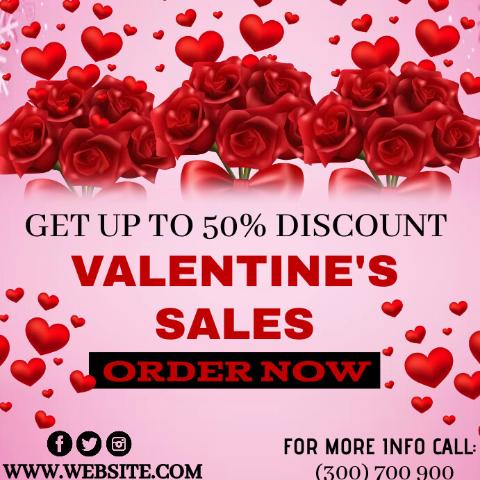 Valentine's Day sales flyer Template PosterMyWall