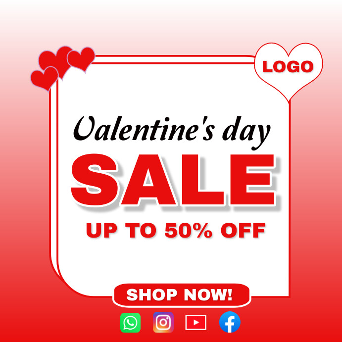 Valentine's day sales template PosterMyWall