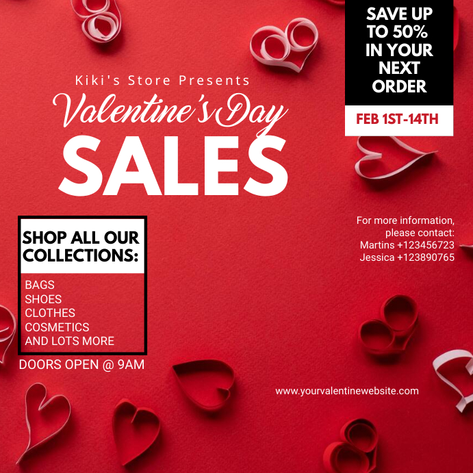 Valentine's Day Sales Templates PosterMyWall