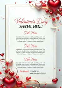 Valentine's Day Special Menu A4 template