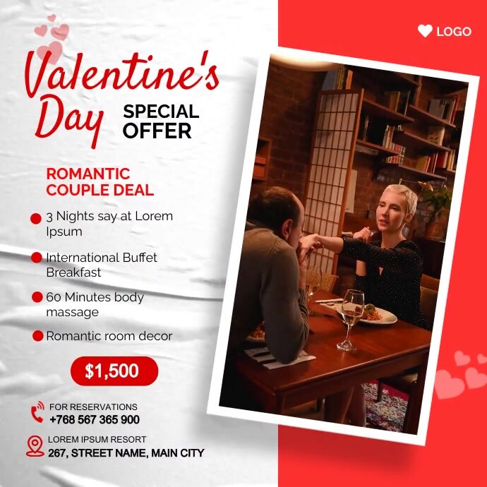 valentine's day special offer Instagram Post template
