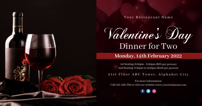 Valentine's Day Template Immagine condivisa di Facebook