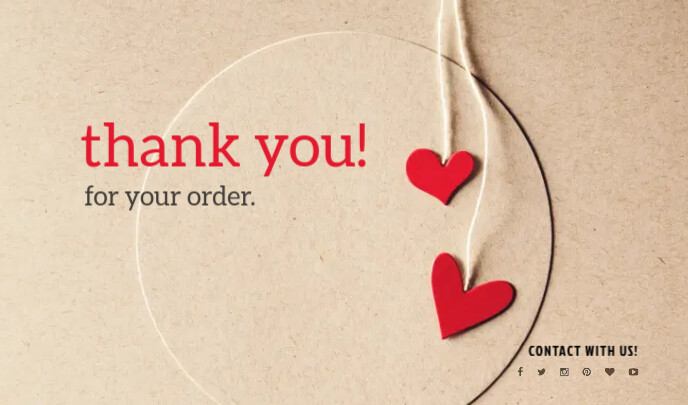 Valentine's Day Thank You Templates Etykietka doczepna