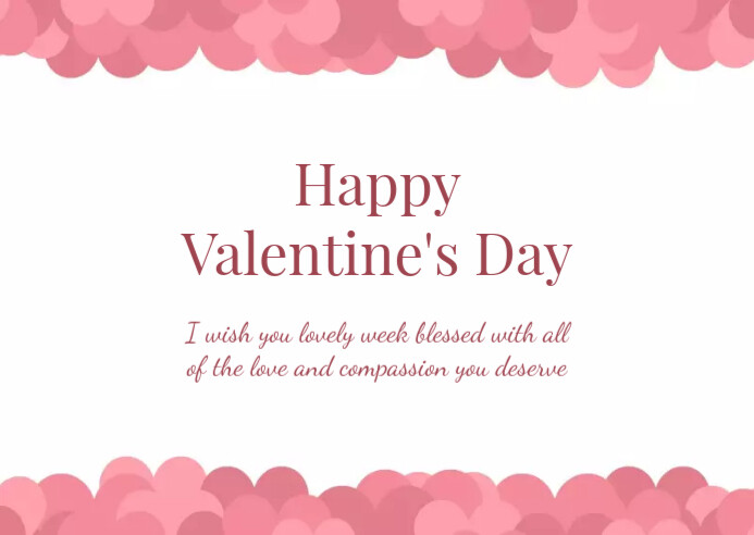 Valentine's Day Wishes Card Postcard template