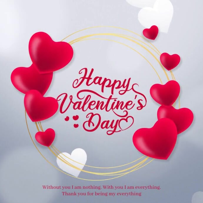 Valentine's day wishes instagram post template