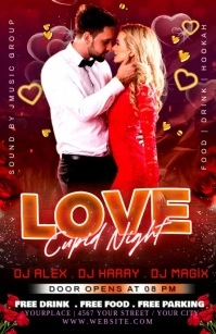 valentine's Half Page Wide template