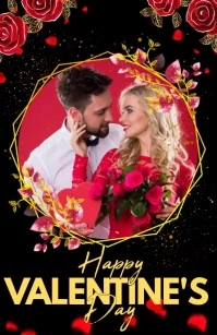 valentine's Kalahating pahina na Wide template