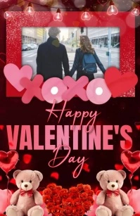 valentine's Half Page Wide template
