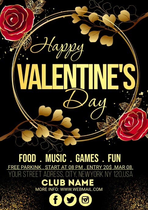 valentine's A3 template