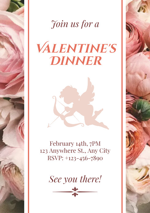 Valentine's Dinner A3 Template | PosterMyWall
