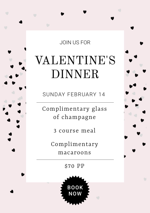 Valentine's Dinner A4 Template | PosterMyWall