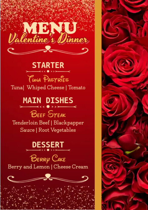 Valentine's dinner Template | PosterMyWall