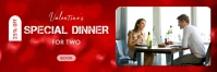 valentine's dinner Twitter Banner template