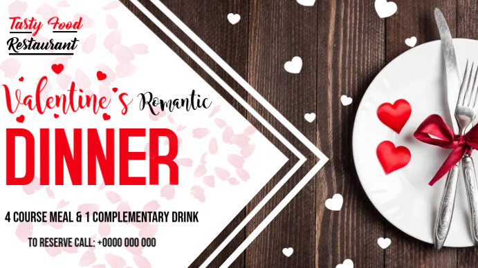 Valentine's Dinner Template | PosterMyWall