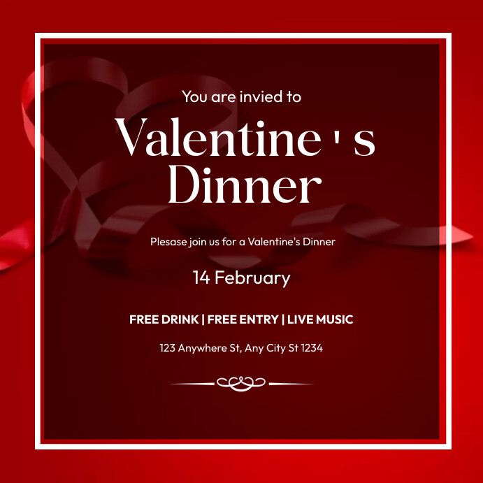 Valentine S Dinner Template PosterMyWall