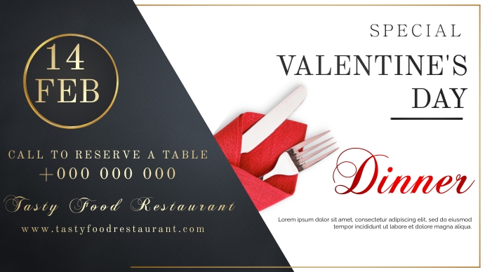 Valentine's Dinner Template | PosterMyWall