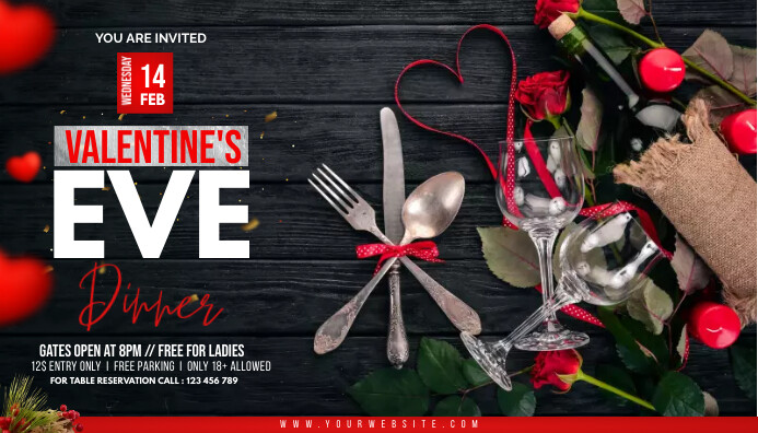 Valentine's Dinner Eve Blog template