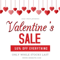 valentine's discount SALE event TEMPLATE Cuadrado (1:1)