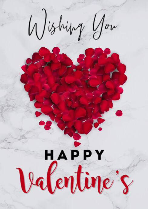 valentine's flyers A3 template