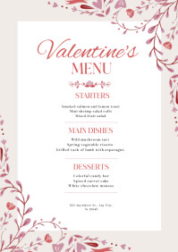 Valentine's Menu Template | PosterMyWall