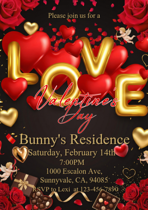 Valentine's Party Template | PosterMyWall