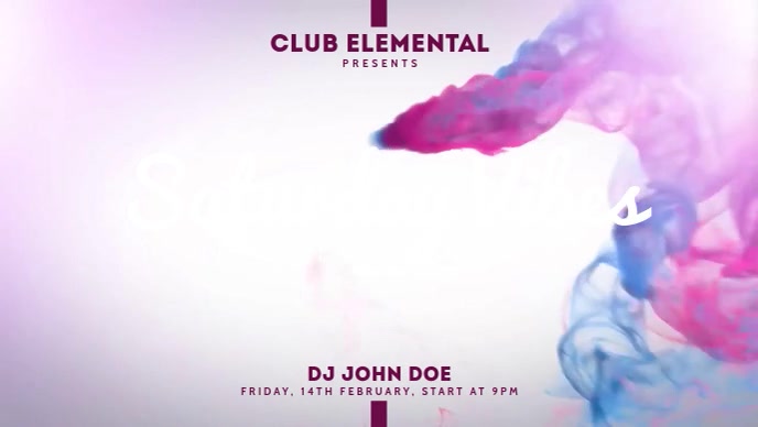 Party Event Flyer Facebook Cover Video (16:9) template