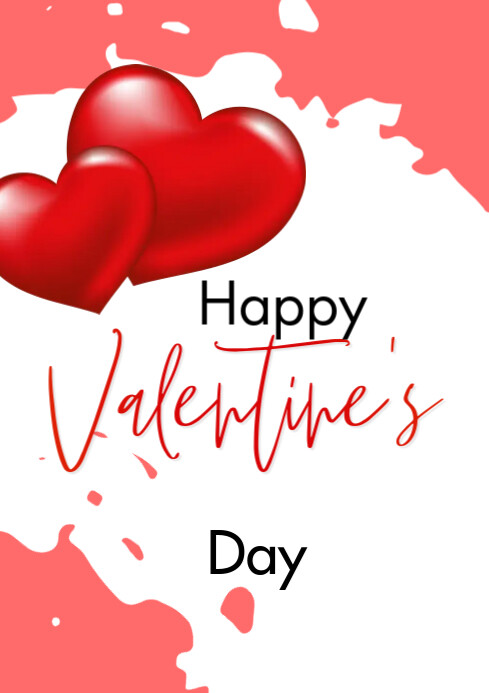 Valentine's poster flyer A3 template