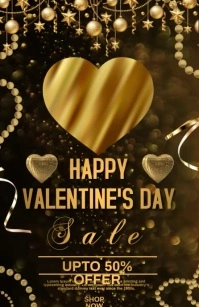 valentine's retail Tabloid template