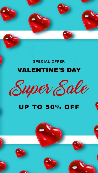 Valentine's Sale Business Card template