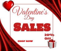 Valentine's sale Rectángulo Mediano template