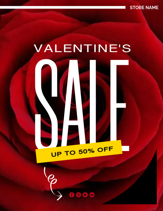 valentine's sale flyer 2023 template