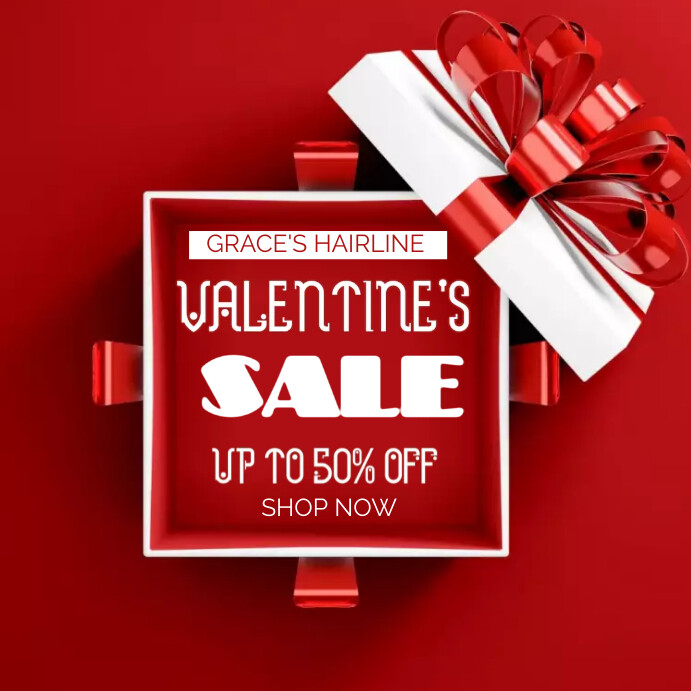 Valentine's Sale flyer Instagram Post template