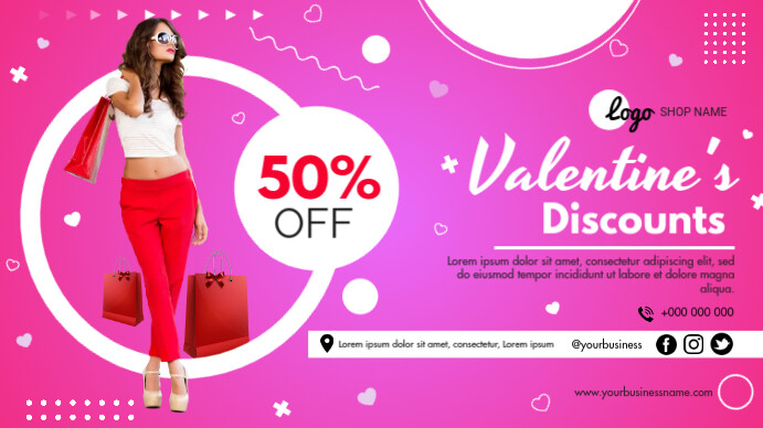 Valentine's Sales Prezentacja (16:9) template