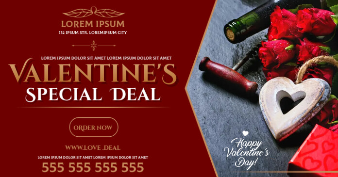 VALENTINE'S SPECIAL DEAL BANNER Facebook Shared Image template