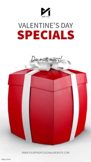 Valentine's Day Special Deal Video Ad Digital Display (9:16) template
