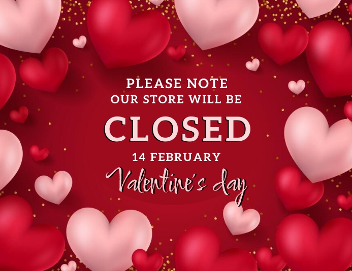VALENTINE'S STORE SALE CLOSED TEMPLATE PosterMyWall
